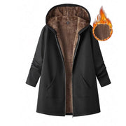 Stay Cozy in Style: Women's Hooded Fleece-lined Sweatshirt Jacket
