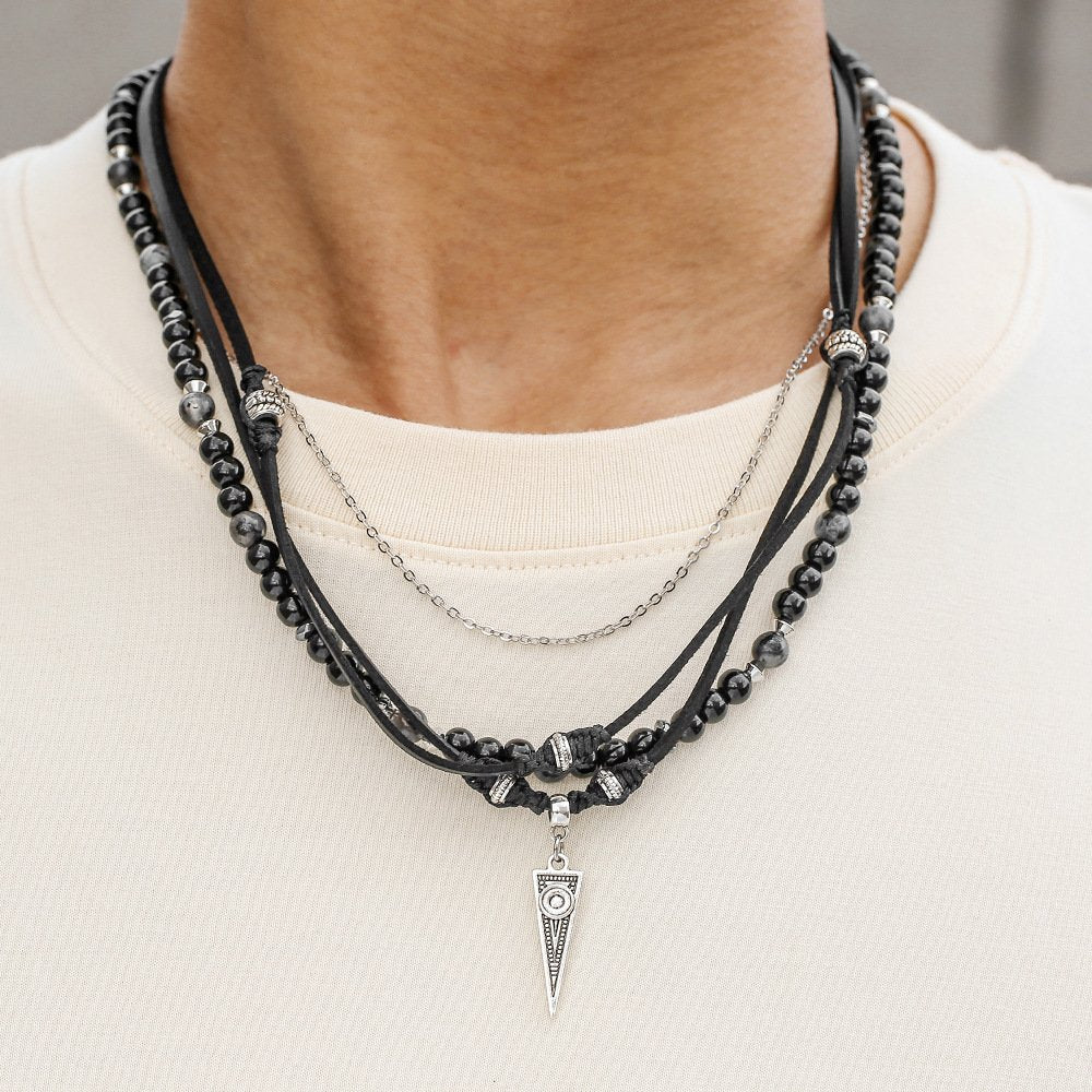 Retro Leather Rope Necklace
