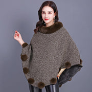 Warm Furry Shawl Cape