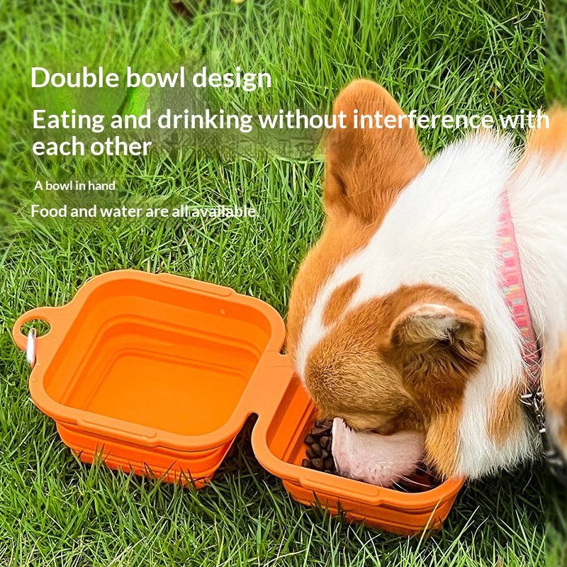 Portable Dual Dog Bowls