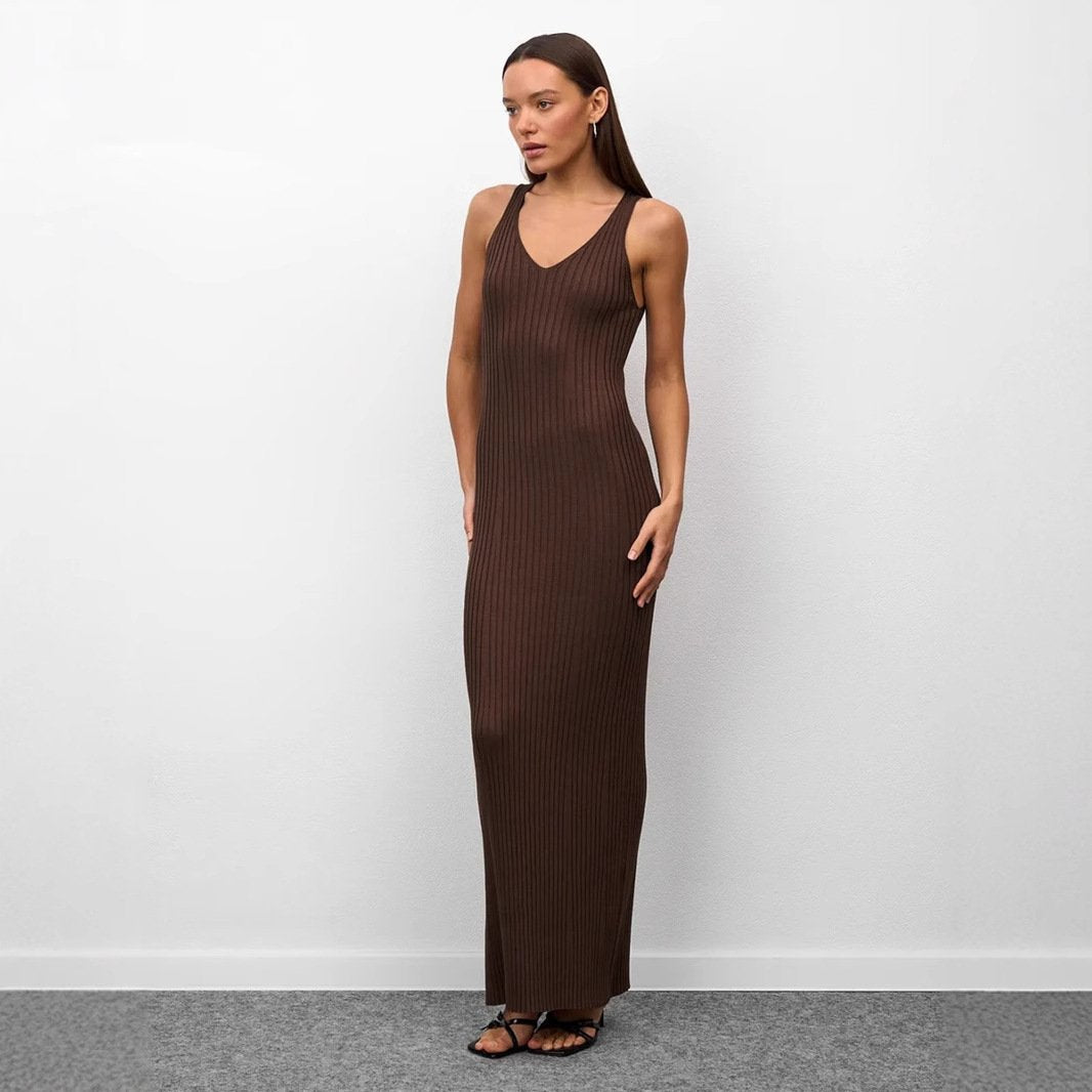 Figure-Hugging Knit Dress