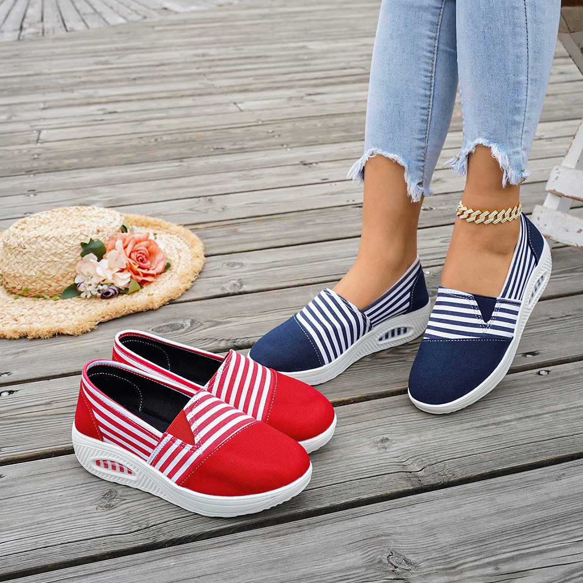 Striped Sneakers