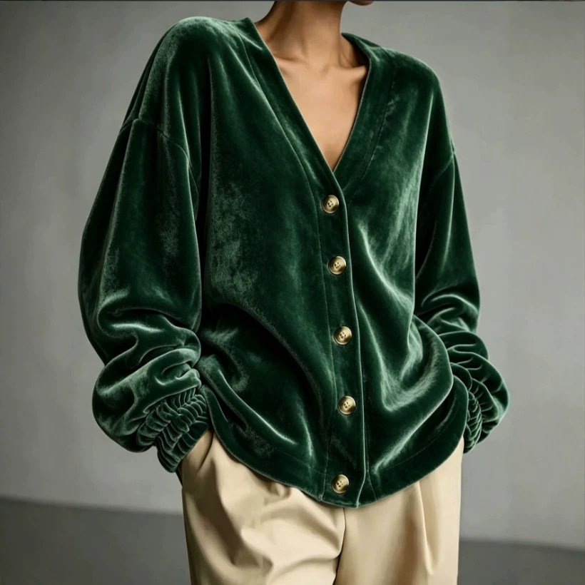Cozy Velvet Cardigan
