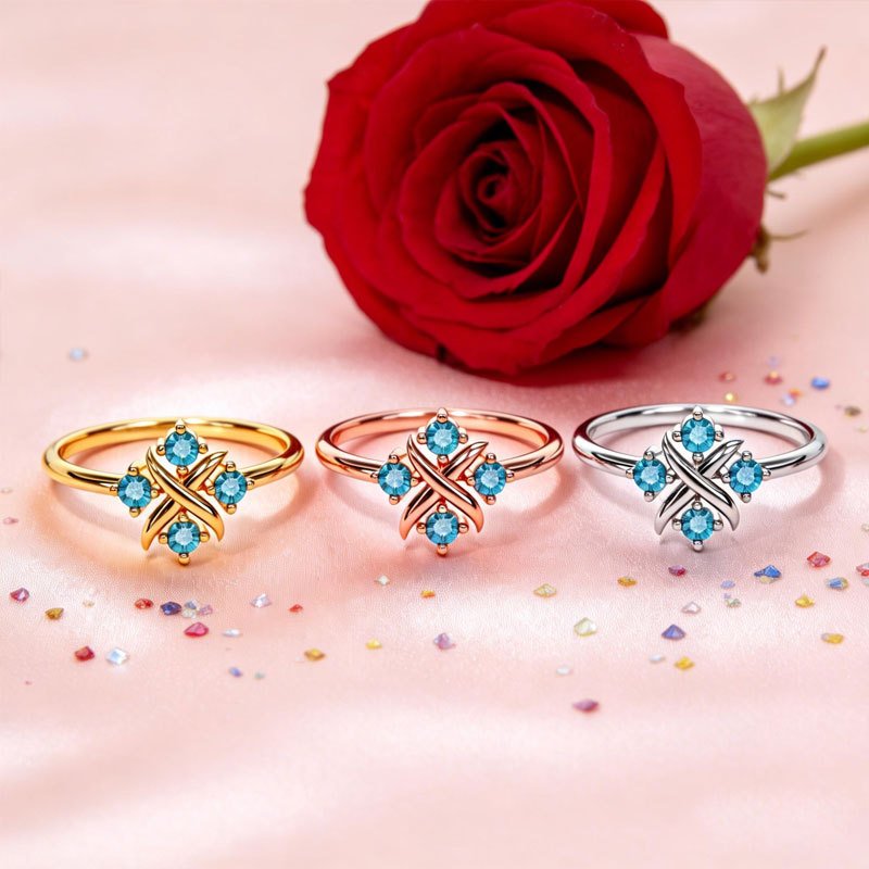 Birthstone Ring 4 Stones
