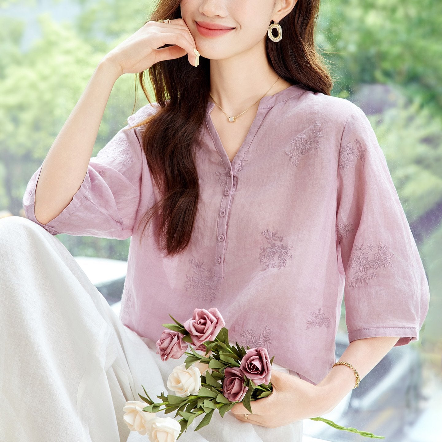 Elegant V-neck Top
