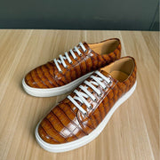 Personalized British-Style Lace-Up Casual Sneakers for Men