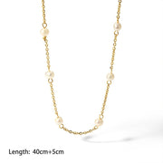 Gold Pearl Necklace