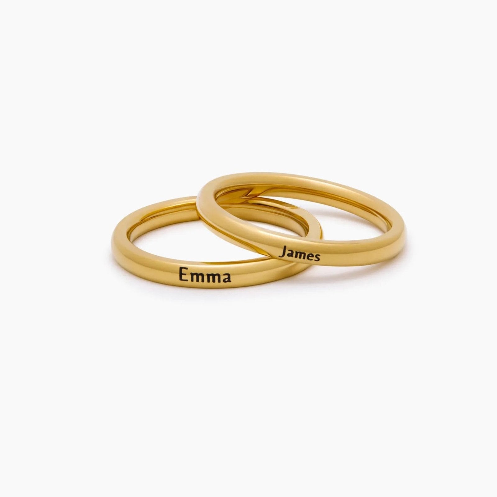Personalized Stainless Steel Name Rings
