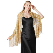 Elegant Tie-Dye Floral Lace Scarf Shawl
