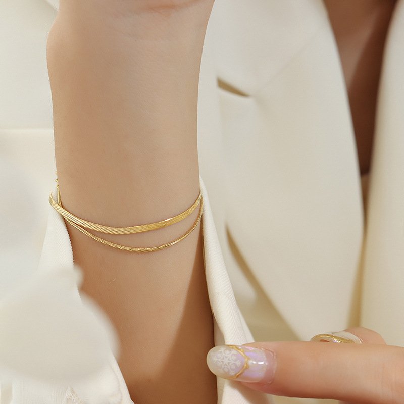 Stylish Double-Layer Chain Bracelet