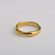 Unique Gold Wave Ring for Women