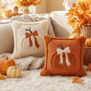 Cozy Pumpkin Throw Pillow Cover
