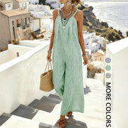 Striped Wide-leg Jumpsuit for Women