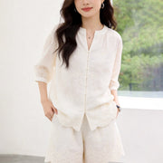Elegant Floral Embroidered 2-Piece Set for Women