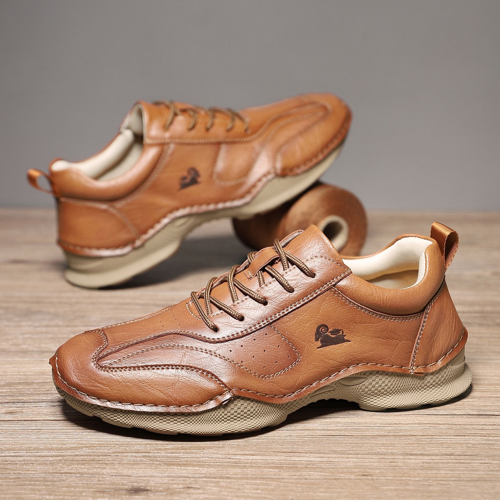 Men's Casual Leather Slip-On Shoes