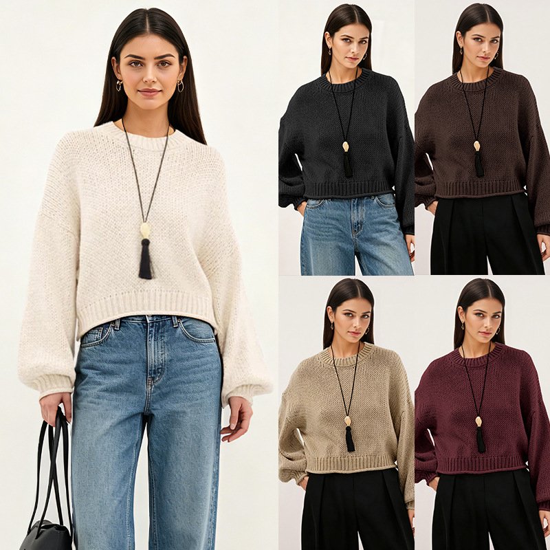 Cozy Loose-Fit Knit Sweater for Women