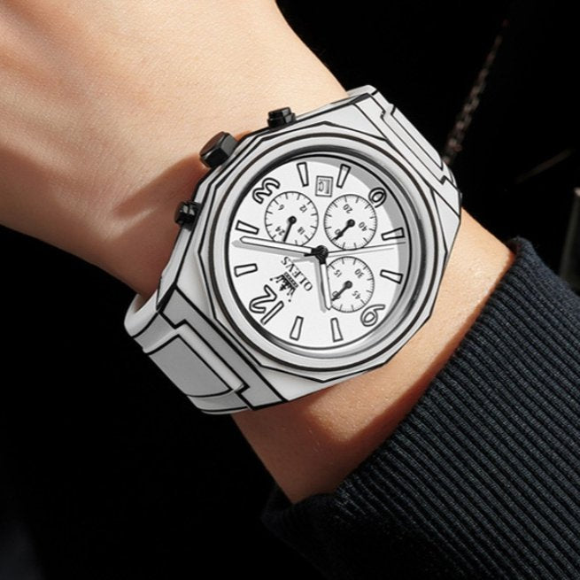 Fashion Comic Quartz Watch Waterproof Silicone Strap