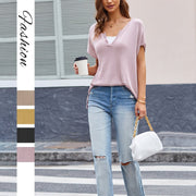Casual Loose-fit Plus-size Pullover Top for Women