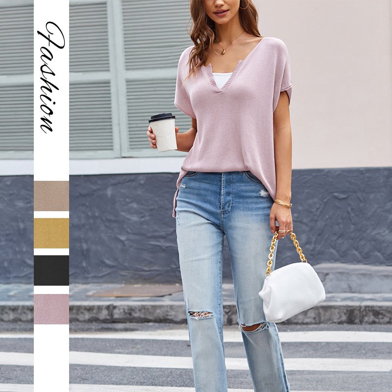 Casual Loose-fit Plus-size Pullover Top for Women