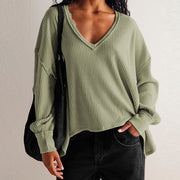 Casual Off-Shoulder Long-Sleeve Top for Women