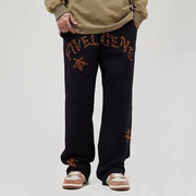 Casual Workwear Pants for Men - Embroidered Details