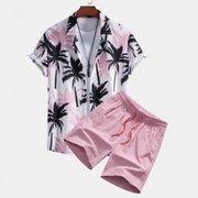 Casual Digital Print Shirt Set for Men