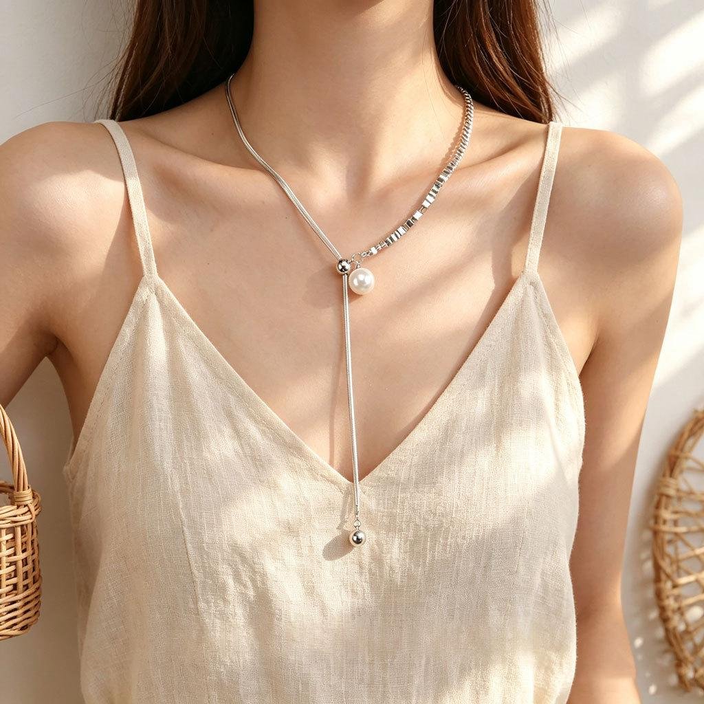 Elegant Tassel Long Necklace Accessory