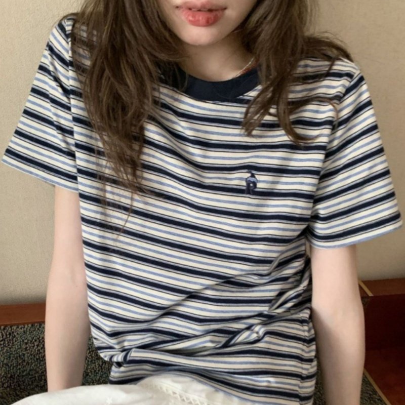 Women's Color-Block Striped T-Shirt