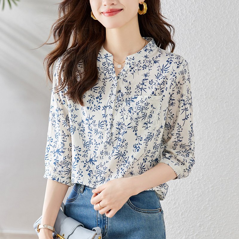 Floral Blouse for Women - Elegant Summer Style