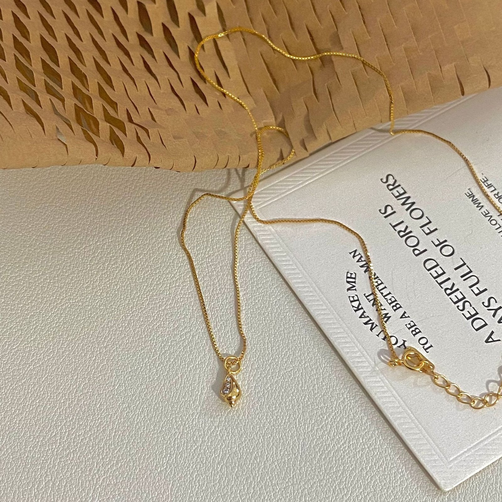 Elegant Clavicle Necklace for Women - 18K Gold Plated Sterling Silver