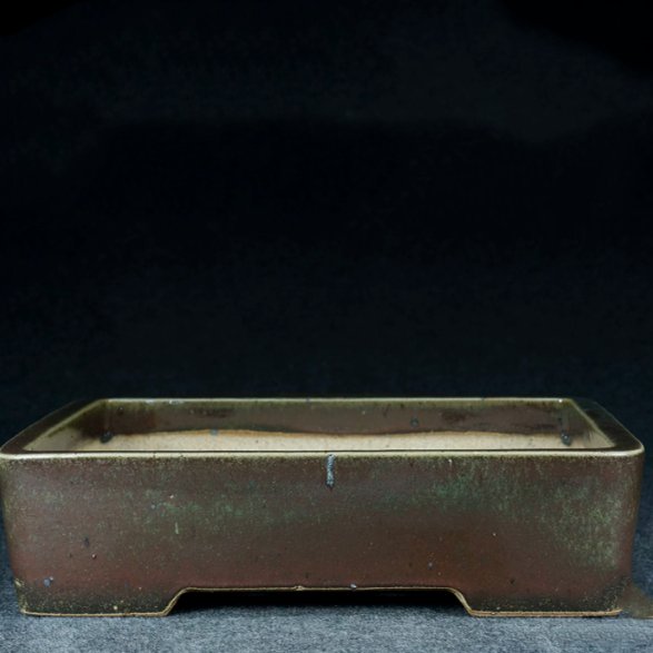 Antique Japanese Bonsai Pot - Large Straight Mouthed Planter