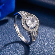 Personalized Zircon Women's Platinum Gold Ring