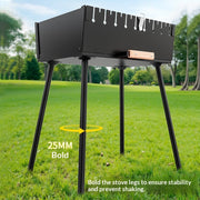 Portable Charcoal Grill for Outdoor Camping and Backyard BBQs