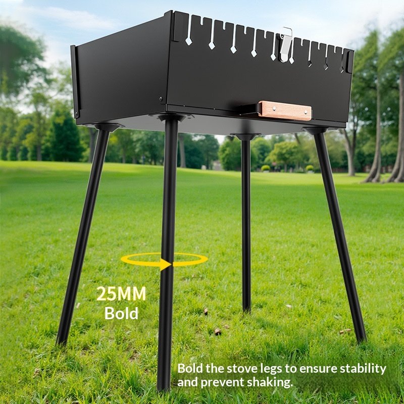 Portable Charcoal Grill for Outdoor Camping and Backyard BBQs