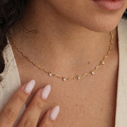 Custom Titanium Steel Women's Clavicle Chain Necklace