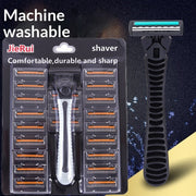 Close Shave with Double-Blade Comfort