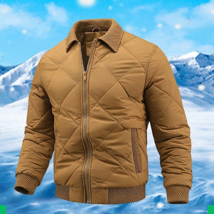 Fall & Winter Men's Hooded Coat, Water-Resistant & Warm