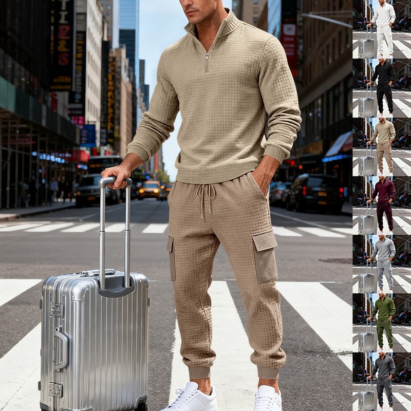 Loose-Fit Casual Workwear Sports Suit
