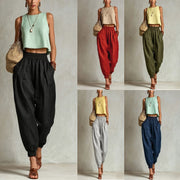 Loose-fit Jogger Pants with Lantern-leg Design