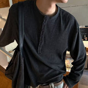 Vintage Long Sleeve Men's Casual Top