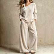 Velvet Casual Two-Piece Set for Women