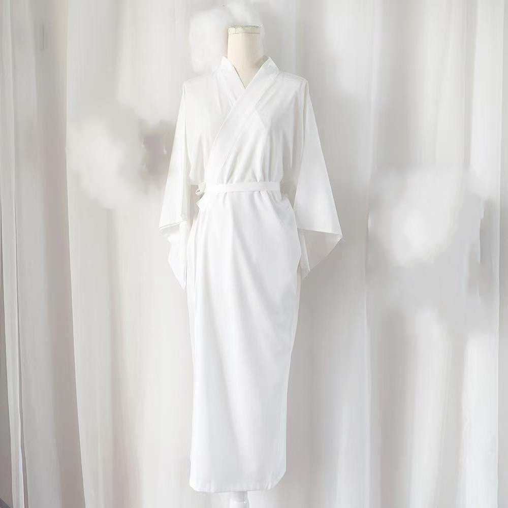 White Slip Dress to Wear Under a Japanese Kimono or Yukata