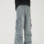 Wide-leg Work Pants for Men - Relaxed Fit Denim