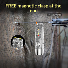 Compact Keychain Flashlight with UV Light