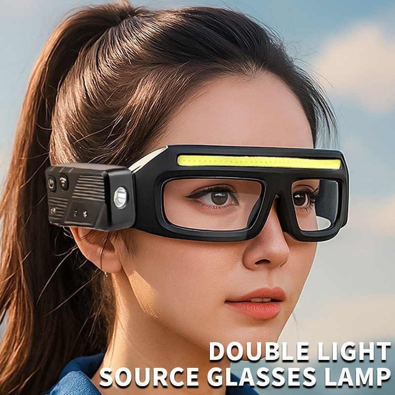 Hands-Free Outdoor Headlamp Glasses for Cycling & Fishing