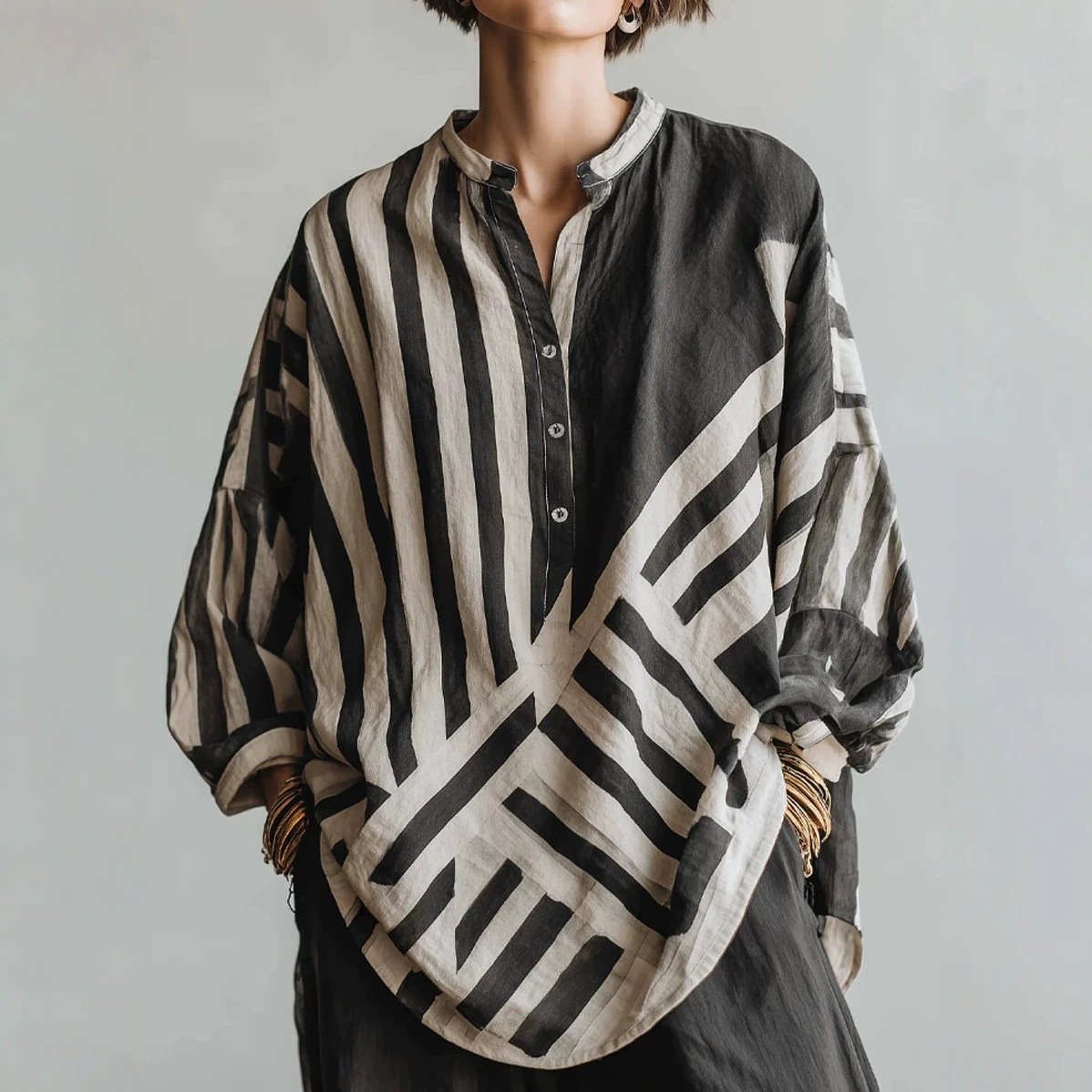 Autumn Long Sleeve Printed Shirt for Women