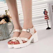 High-Heeled Chunky Platform Sandals for Women