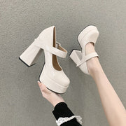 Women's Wedge Platform Mary Jane Shoes with Ultra-High Heel
