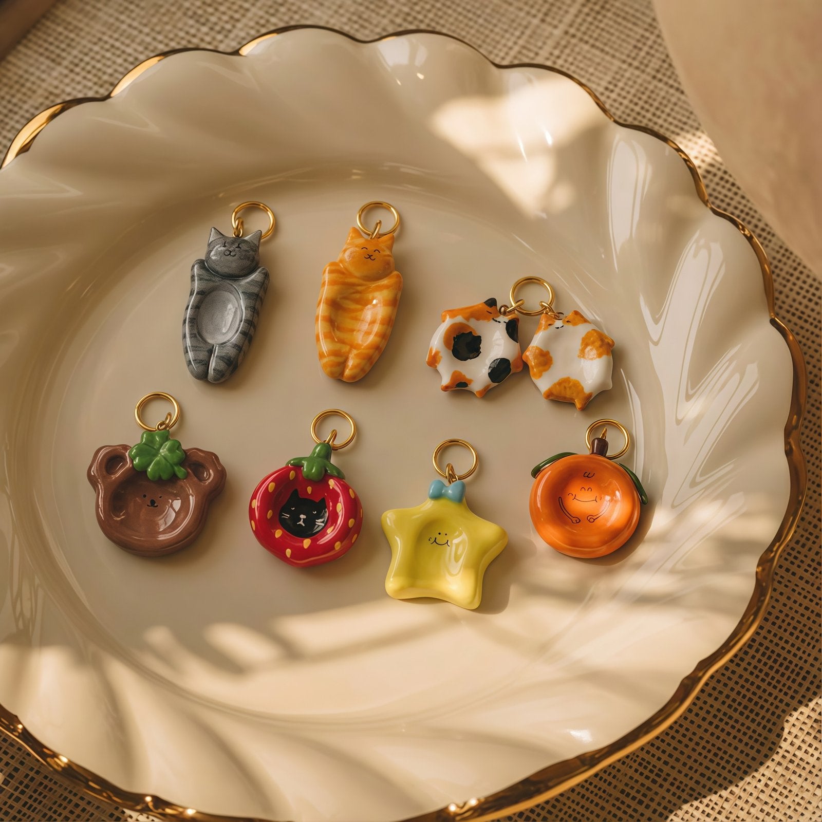 Add a Touch of Whimsy with 18K Gold Plated Cat Pendant Jewelry Charms