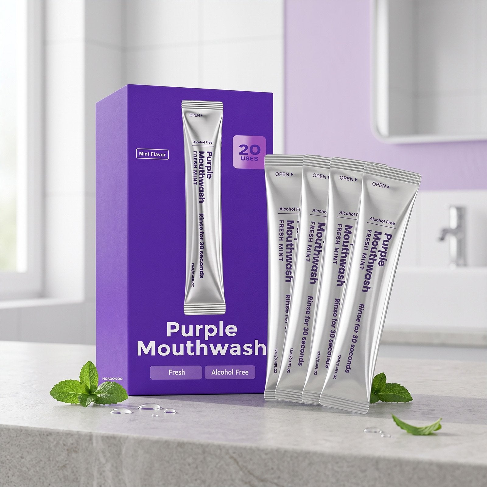 Purple Mouthwash for Fresh Breath
